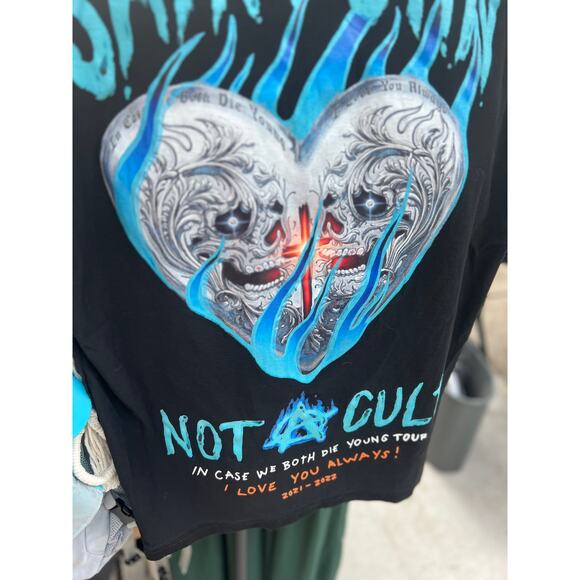 Saint Jhn "In Case We Both Die Young" Tour Tee Chromedd Hearts Teal - Picture 6 of 6